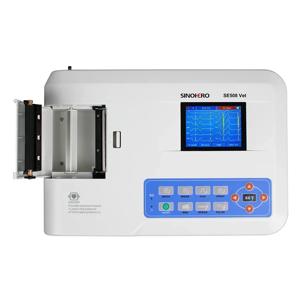 

perfect 2025Hot Sale Medical Electrocardiogram 12 Leads 3 Channel Veterinary Digital Portable Ekg Cardiograph Machine