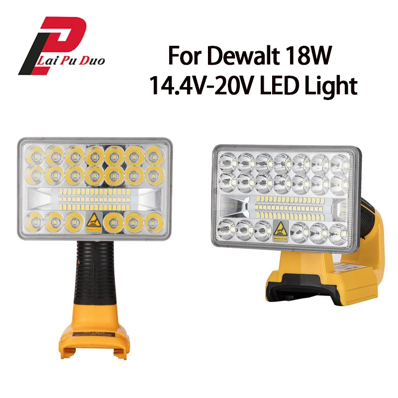 ferramenta de luz led dewalt luz interior e exterior dewalt 18v li ion battery dcb201 dcb200 9w 18w 01