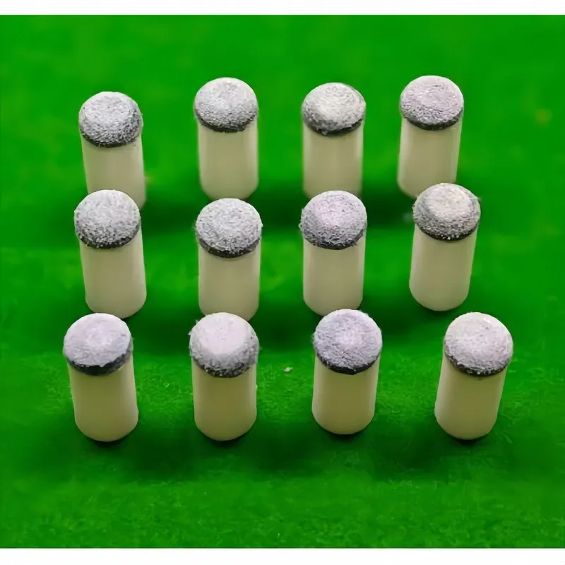 78pcs Pool Cue Tips Cylindrical White with Gray Top Fit Various Cues Perfect for Daily Practice and Leisure