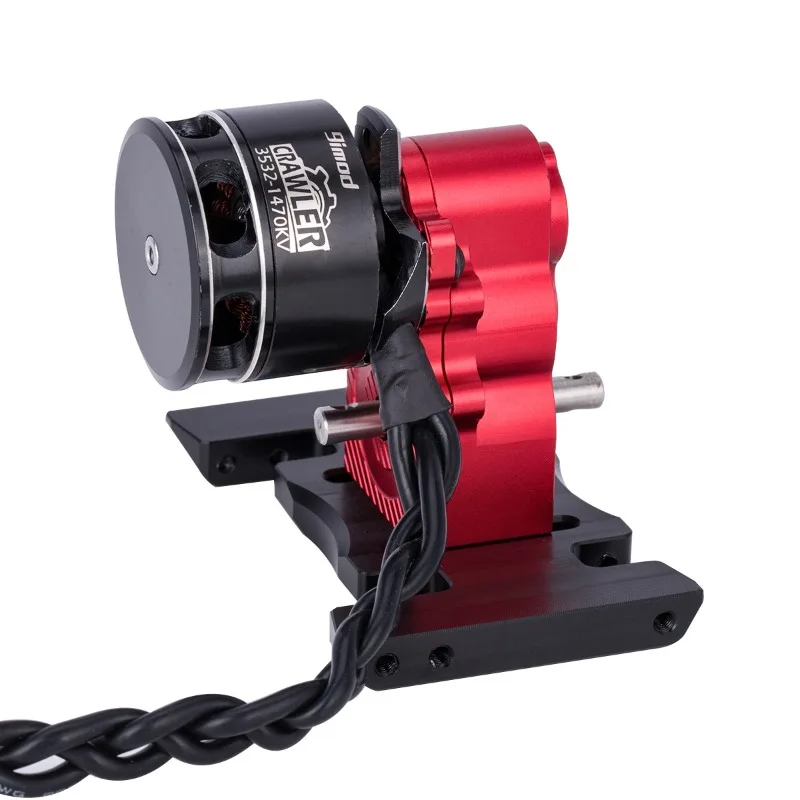 1/10 RC Crawler CNC Metal Vertical Transmission Gearbox with Skid Plate LCG Center Gear Box for TRX4 SCX10 RC4WD Upgrade Parts