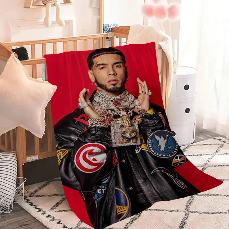 

Hip Hop Rapper Anuel AA Custom Blanket Sofa Winter Microfiber Bedding Fluffy Soft Blankets & Throws Knee Warm Fleece Nap Luxur