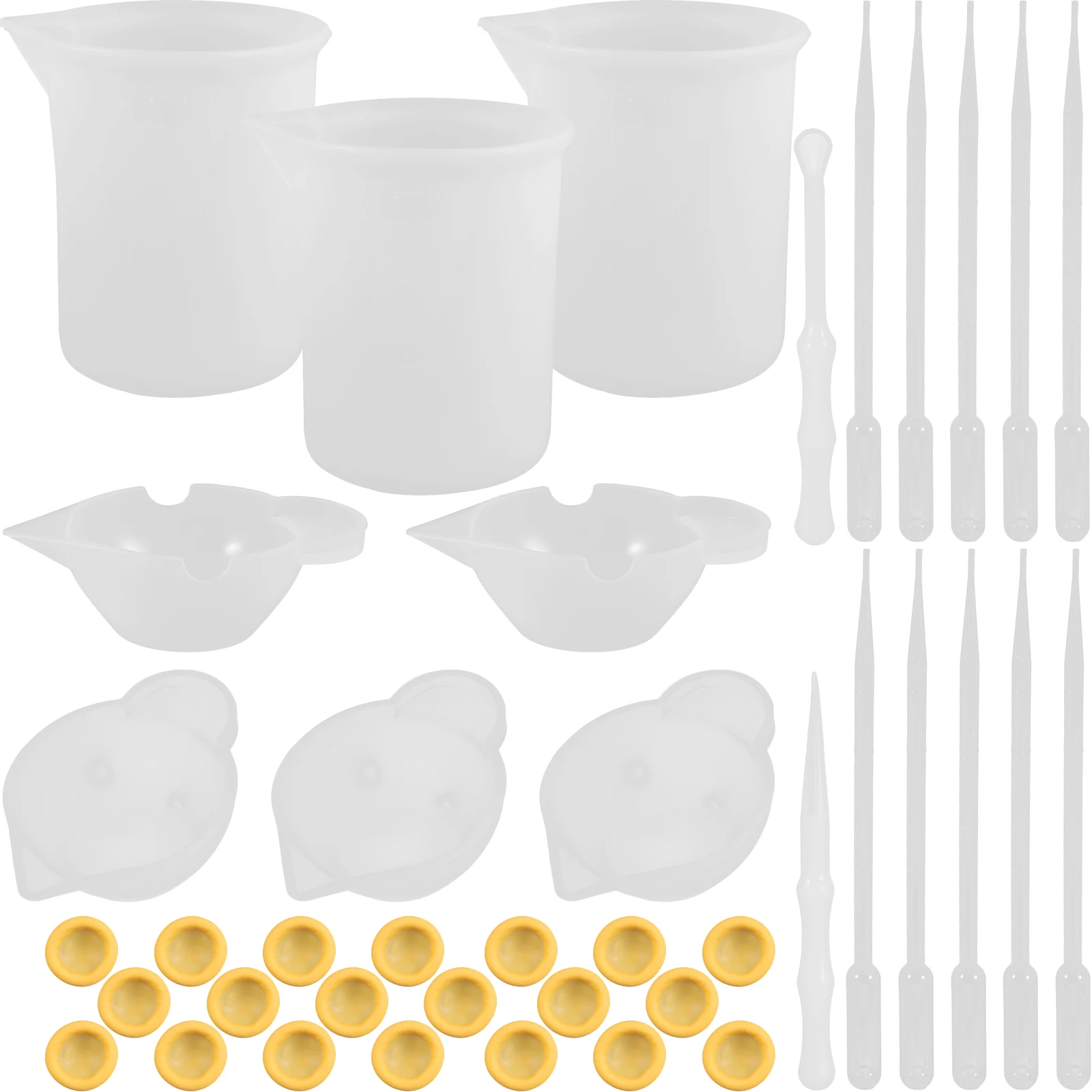 

Silicone Mixing Cups Set Crystal Resin Measuring Tools Jewelry Making Supplies for Artists