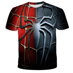 T-shirt à manches courtes Spider-Man pour enfants, vêtements de héros Smile, doux, streetwear tendance pour hommes, tee-shirt pour garçons, été, 03/Y-