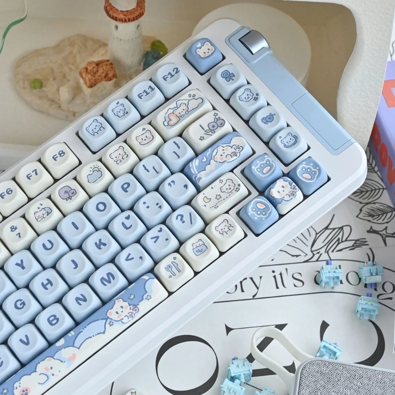 

PBT MOA Profile 144Keys Dye Sublimation Keycaps Set for 61/87/96/98/104/108 MX Switching Mechanical Keyboards Keycaps