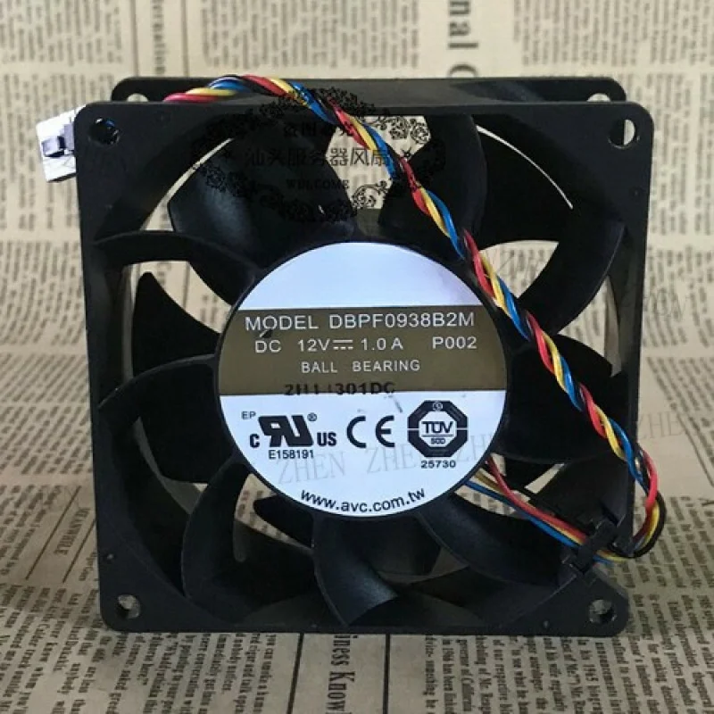 Y 1pcs  FOR  AVC DBPF0938B2M 9 cm 9038 fan 12v 1.0A violent server fan