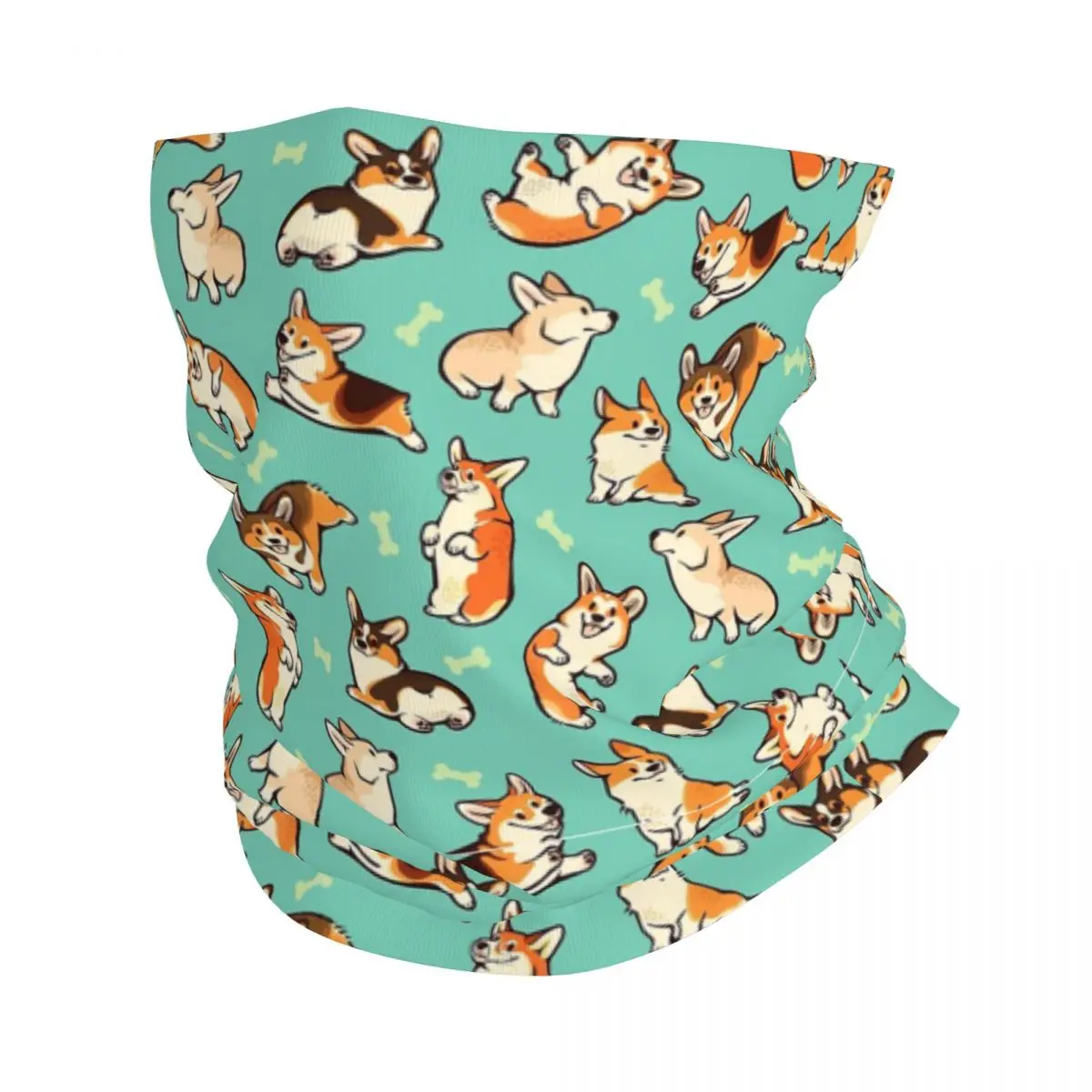 

Бандана Jolly Corgis в зеленом цвете, накидка на шею, маска с принтом, шарф, теплый шарф для езды на велосипеде, унисекс, для взрослых, для зимы