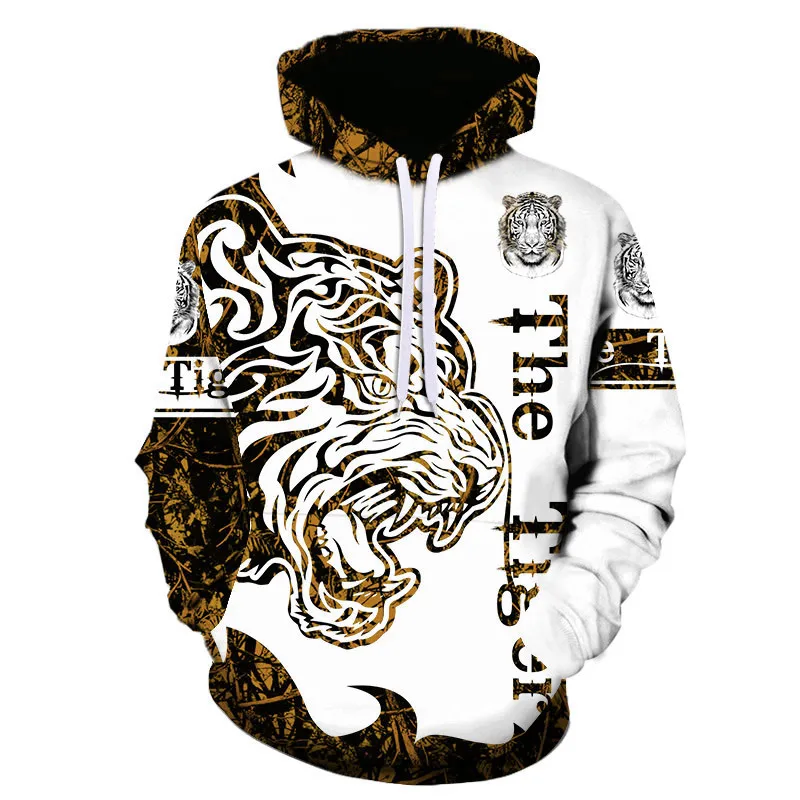 New Men\'s THE KING 3D Lion Print Sweatshirt Casual Fashion Women\'s y2k hoodies Home Street Trend Pullover Plus size sudaderas