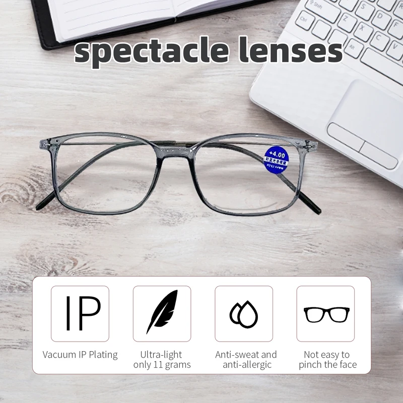 Ultralight Anti Blue Light Reading Glasses Women Men Thin Frame Fashion Presbyopic Eyeglasses +1.0 +1.5 +2.0 +2.5 +3.0 +3.5 +4.0