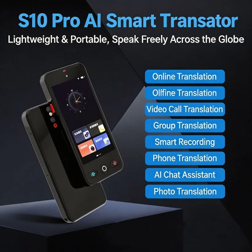 152 Languages AI Voice Translator Device Real Time Two Way Instant Translation Portable for Travel Business Cross Border