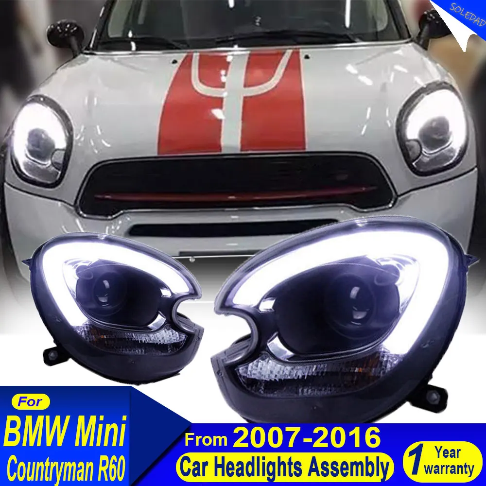 Car Headlights for BMW MINI R60 Countryman LED Headlight 2010-2016 Head Lamp Drl Projector Lens Automotive