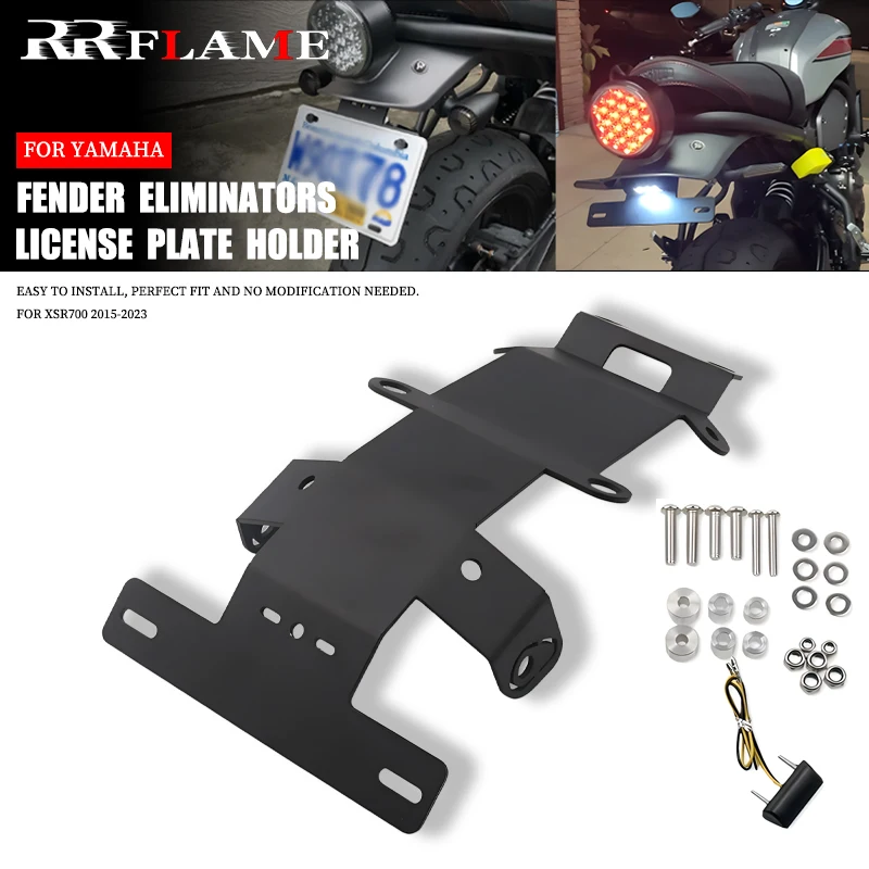 

Motorcycle Accessories Rear License Plate Holder Bracket Mount For YAMAHA XSR700 XSR 700 2015-2023