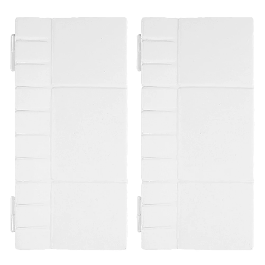 

2Pcs Plastic Folding 25-Slot Palette Portable Watercolor Gouache Paint Mixing Tray Painting Supplies Watercolor Palette Case