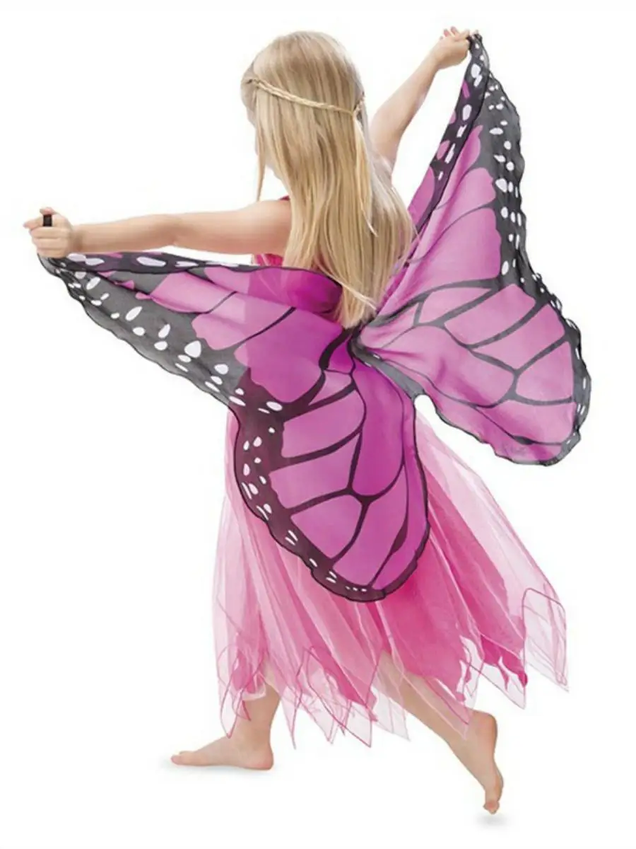 Nuevo disfraz de hada con alas de Ángel de Halloween, capa para el Día de los niños, ropa para el escenario, Material de poliéster