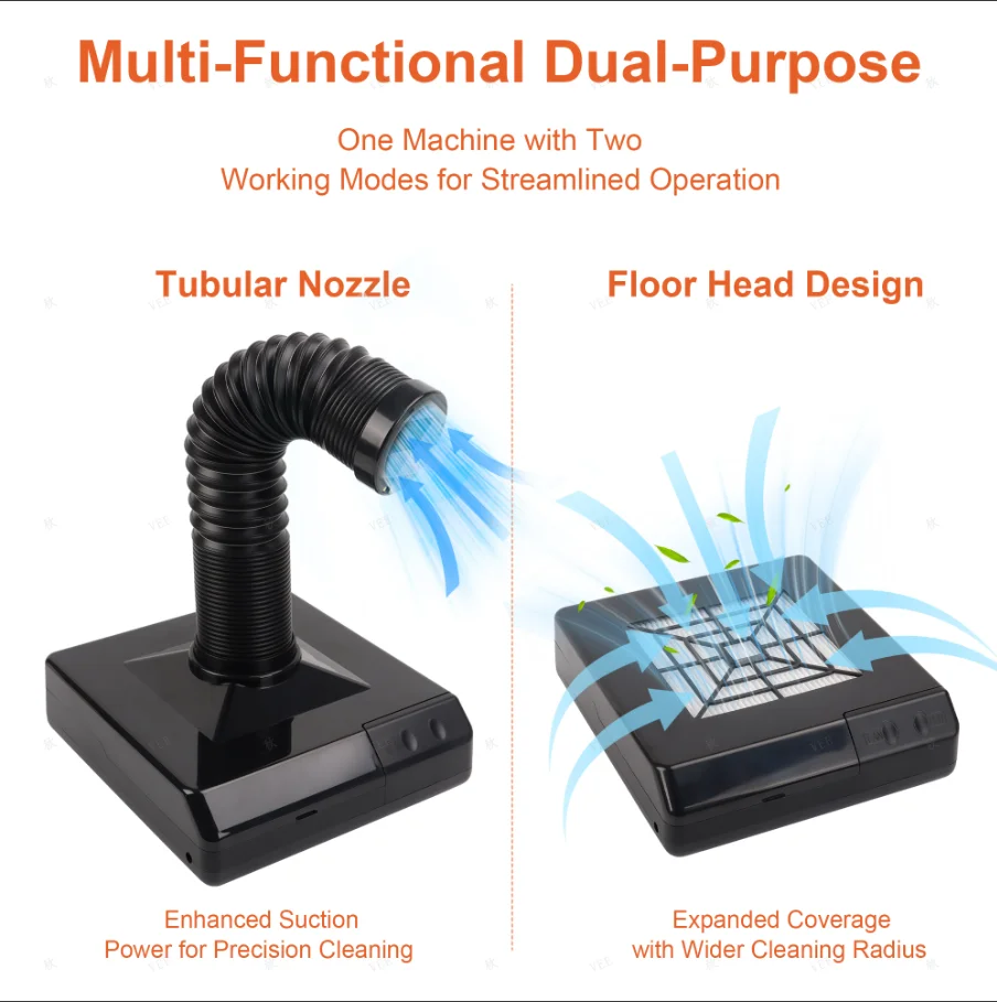 Smoke Extractor Smoking Tool with LED Light 60w Activated Carbon Filter Sponge Soldering Iron Smoker