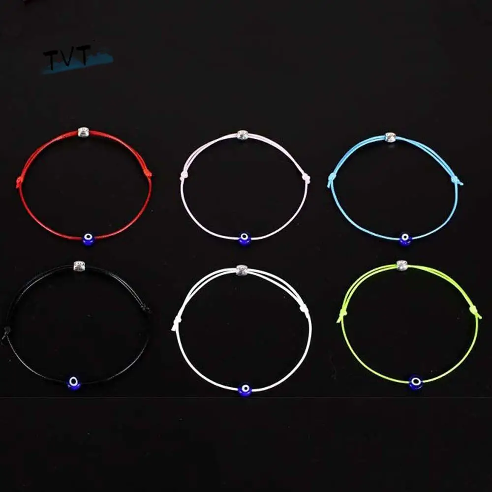 

Black Thread Blue Evil Eye Adjustable Length Amulet Red Color Rope Lucky goods Bracelets Bangles Braided String Rope Jewelry