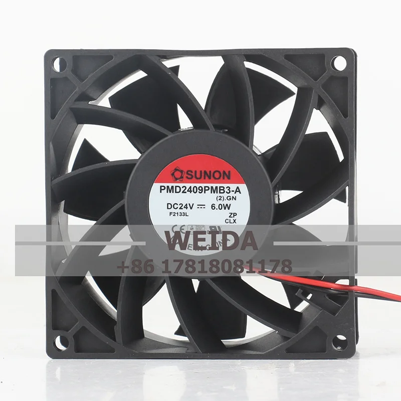 

Новый оригинальный Sunon 12 В 48 В DC24 В 6 Вт AC EC 9038 90X90X38MM 9 см преобразователь частоты с высоким воздушным потоком 2-проводной PMD2409PMB3-A охлаждающий вентилятор