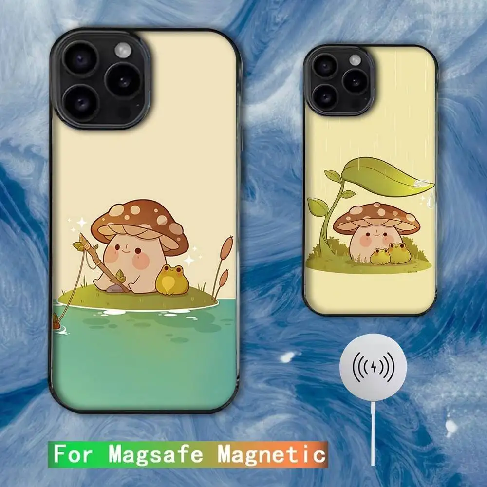 

Fresh Cute Mushrooms Phone Case For iPhone 16e,16,15,14,13,12,11,Plus,Pro,Max,Mini Magsafe Magnetic Wireless Charging