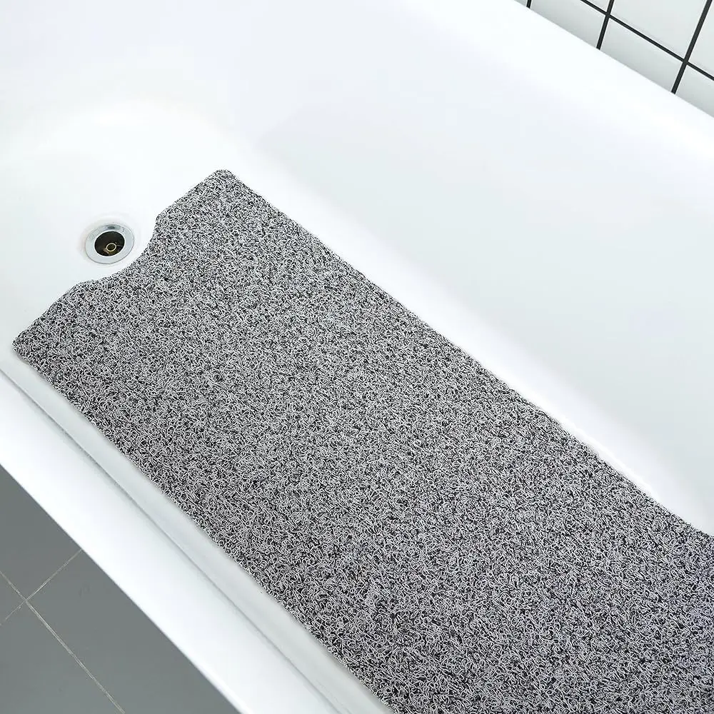 

Коврик для ванной и душа 40 x 16 дюймов, нескользящий, из мягкого ПВХ, с текстурой люфы, для ванной комнаты (C04-смешанные цвета)