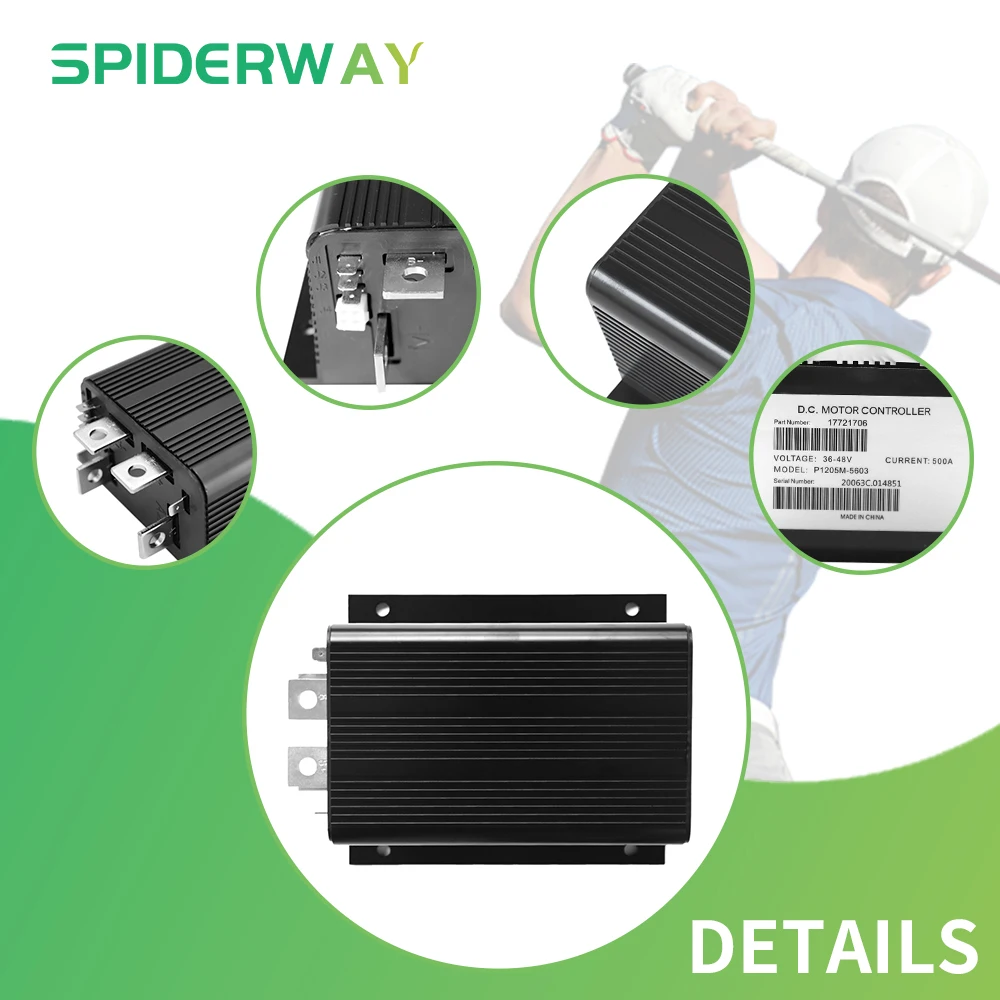 5k-0 48V 500A وحدة تحكم محرك التيار المستمر لسيارة كورتيس نادي DS 1996-2014 عربة جولف 1205M-5603