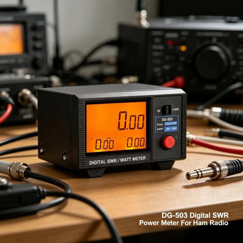 3.5 Inch Large Screen Digital Watt Meter 1.6-60MHz 125-525MHz Radio Standing Wave Power Meter For Ham Radio Transceiver