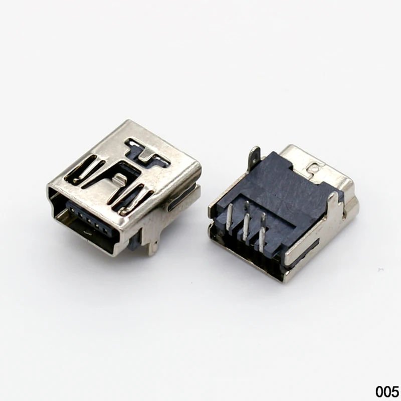 10 Stück Mini-USB Typ B 5-Pin Buchse 2/4-polig DIP-Anschluss Steckverbinder für Handy MP3 MP4 MP5 PS3 Reparaturteil V3 Po – Detail 3