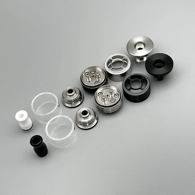 Vape Dvarw MTL CL RTA 22mm 316SS 2ml/3.5ml/5ml Vaporizador de vape de tanque reconstruível de bobina única com inserção AFC de 11 peças