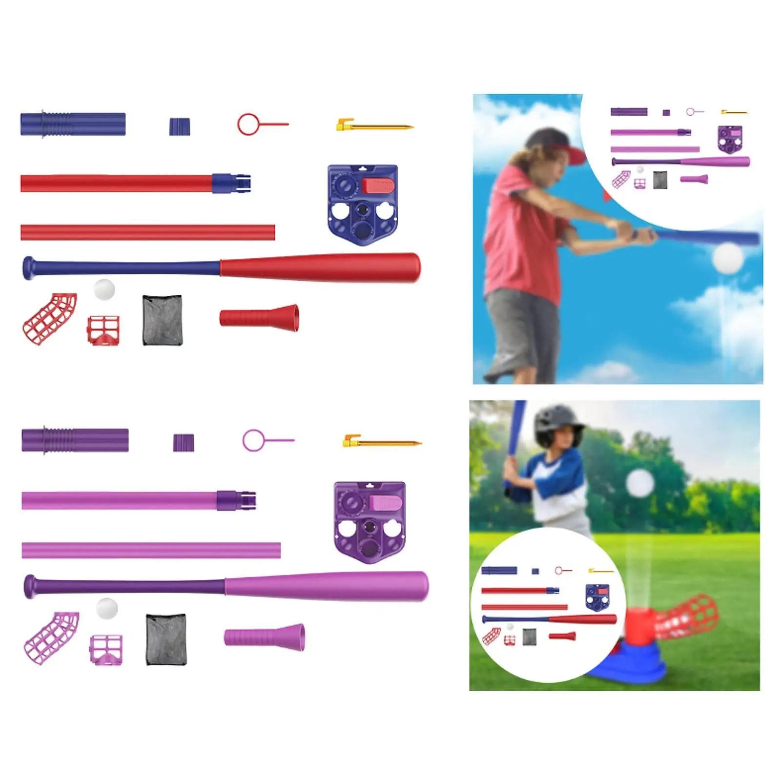 Kids Baseball Pitching Machine Games Entertainment Activities Birthday Gift Retractable Bat Baseball Pitcher Baseball Launcher