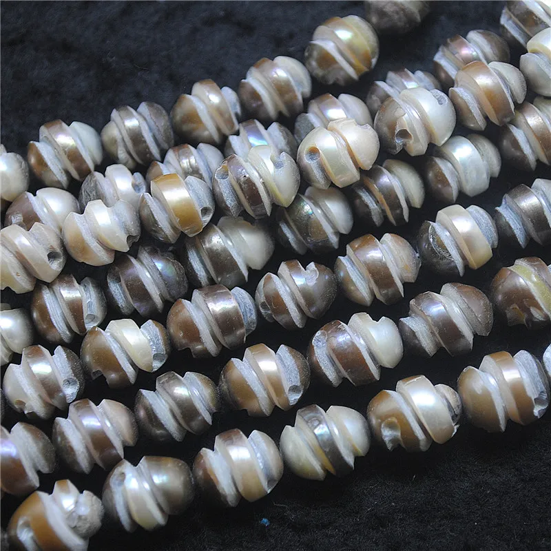 1 String 35PCS Natural Cultured Freshwater Pearl Beads Sculpere Engrave Shape 9X12MM Rice Shape Specail For Fashion Jewelry Des