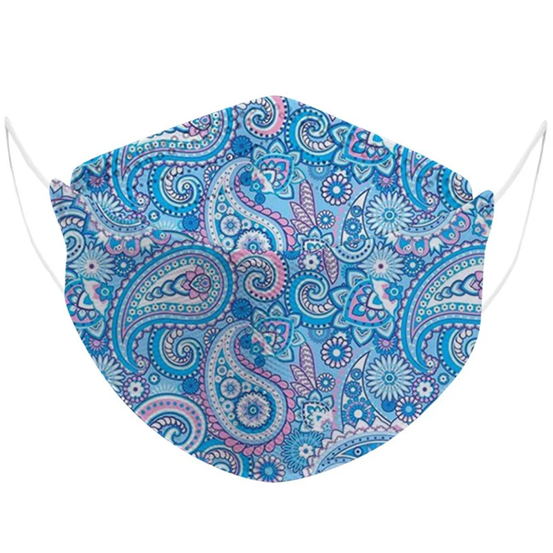 Newly 50Pcs Mixed Colored Disposаble Face Masks with Designs 4Ply Fish Type Masks Full Face Protection for Adults