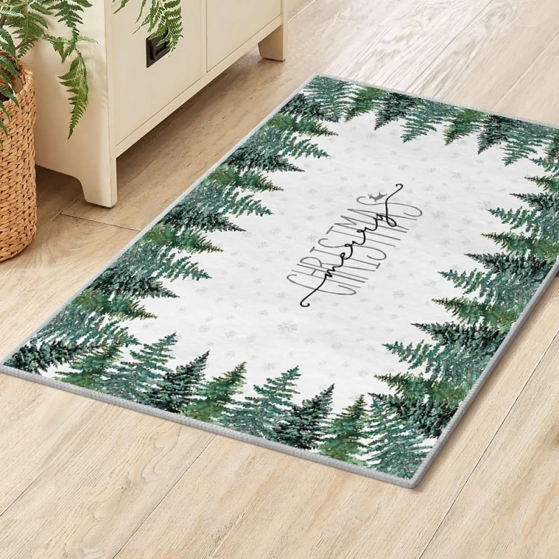 Christmas doormat winter home decoration suitable for entrance bedroom living room indoor floor mat 61X90cm