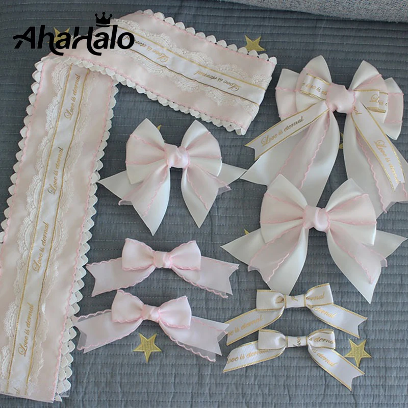 수제 활 로리타 화려한 새시 여자 여자 달콤한 DIY 새시 드레스 장식 코스프레 의류 액세서리 어깨 끈