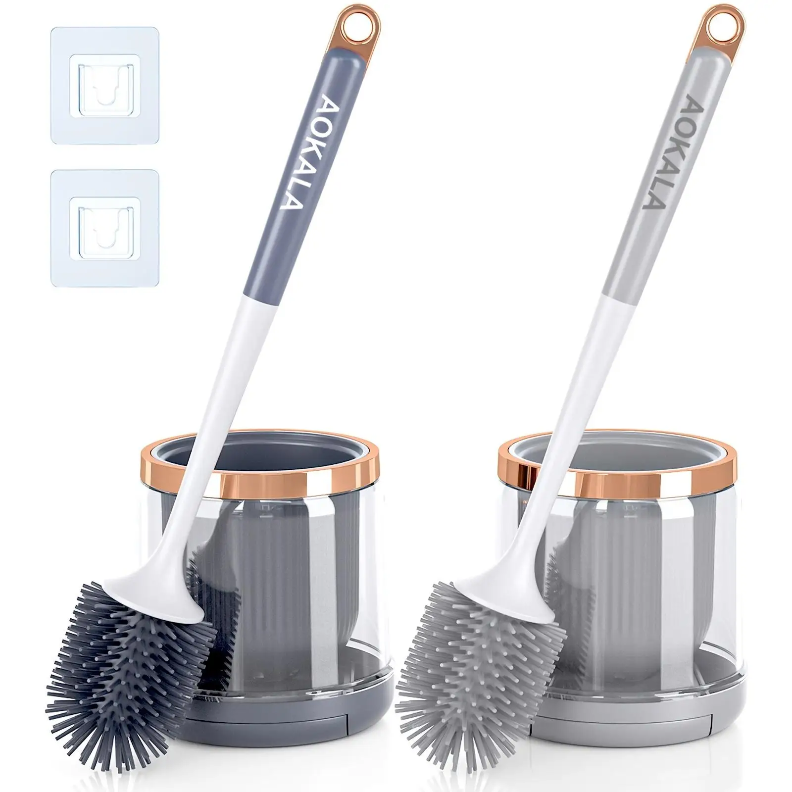 

Silicone Toilet Brush Holder Set Bathroom Cleaning Tool Soft Scrubber Toilet Bowl Brush Household Personal Care Products