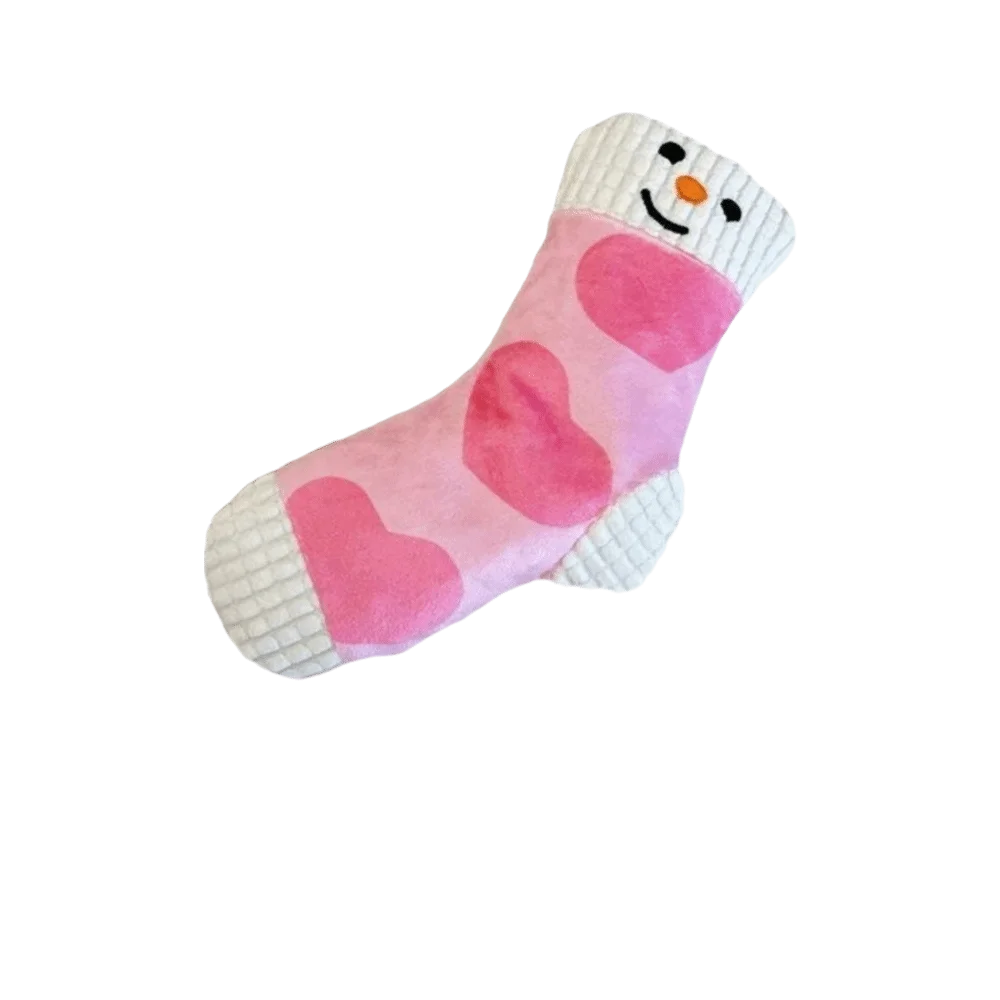 

Bite-Resistant Dog Food Leakage Socks Cartoon Colorful Dog Sound Making Socks Squeaker Pet Plush Socks Toys Teeth Cleaning