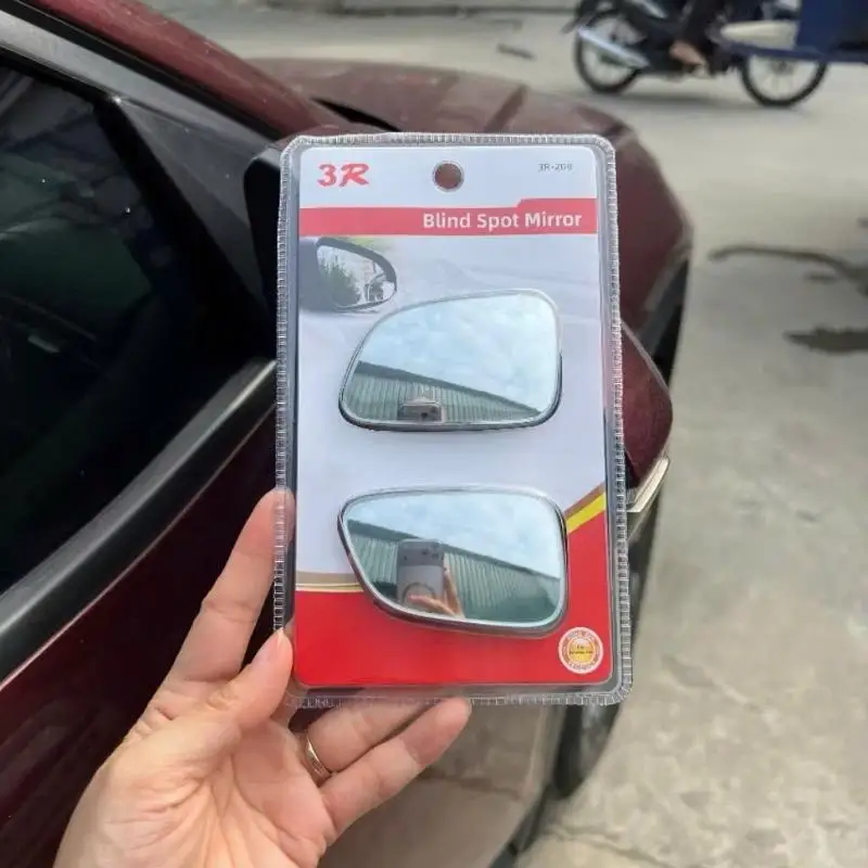 2Pcs 360 Degree Adjustable Blind Spot Mirror Car Auxiliary Rearview Convex Mirror Round Frame Wide Angle Mirrors For Car Reverse