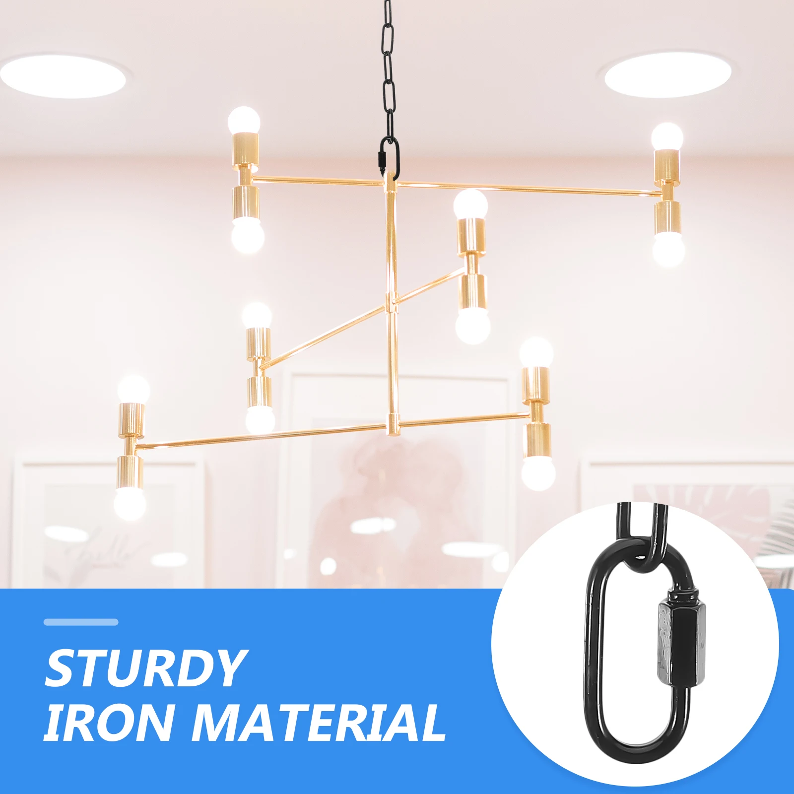 

2pcs Pendant Light Fixture Heavy Duty Lighting Extension Decorative Lamp Craft For Home Chandelier Ceiling Lamp Hanging Chain