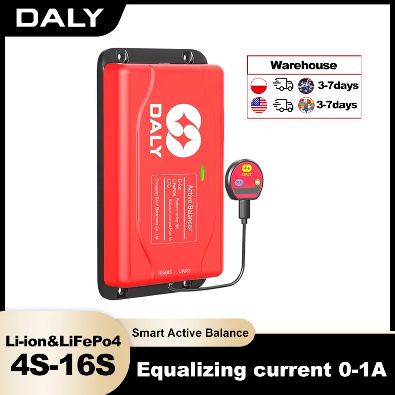 Daly BMS Active Balancer LiFePO4 Battery Equalizer 24V Equalizador de Battery Balance Board 1A 4S 8S 16S Akcesoria EU US WYPRZEDAŻ