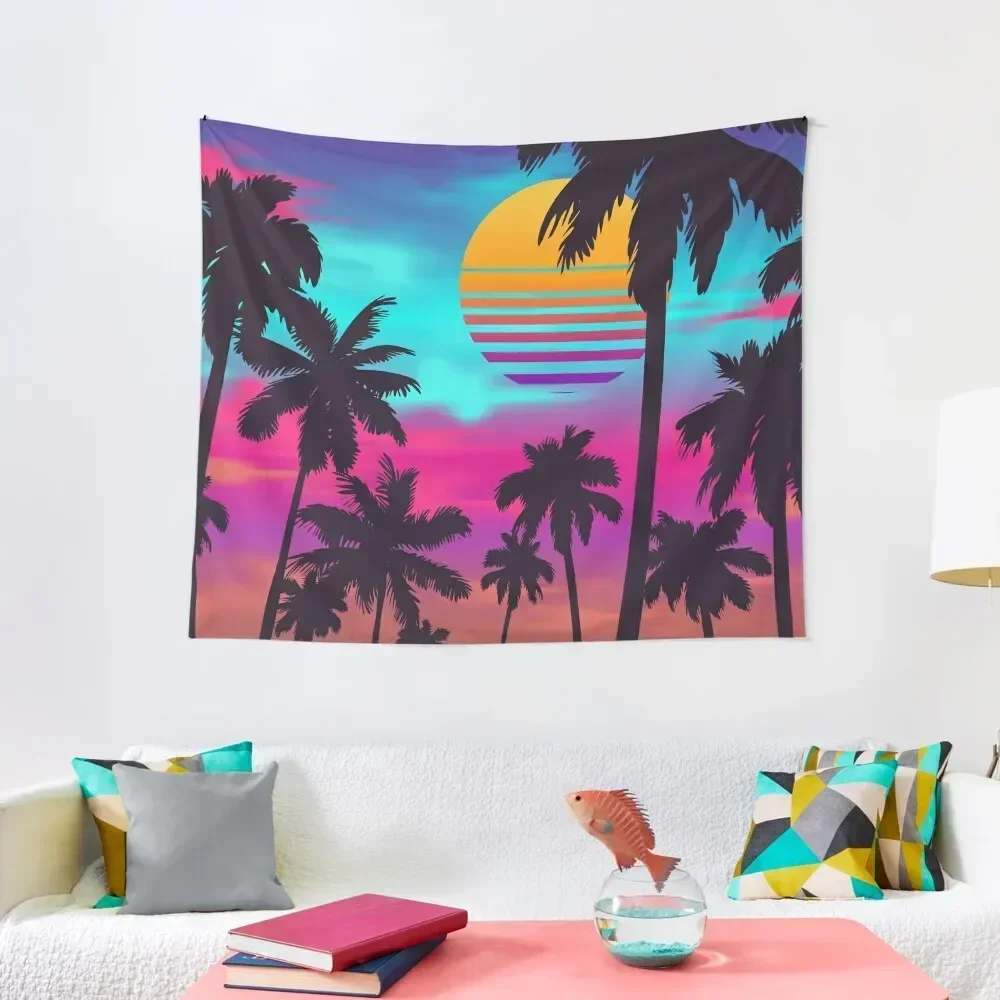 

Georgeous Crimson Sunset Synthwave Tapestry Home Decor Aesthetic Room Aesthetic Decor Home Supplies Room Design Tapestry