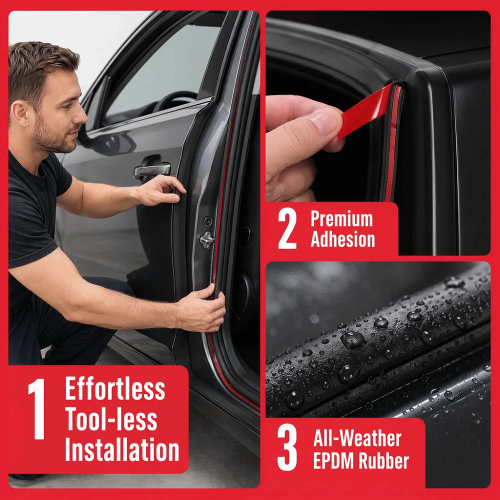 Z Shape Car Weather Strip 4M EPDM rubber Gap Filler Seal Strip Black Body Kit Sealing Trim for Car / Truck / SUV Light Gap Fill