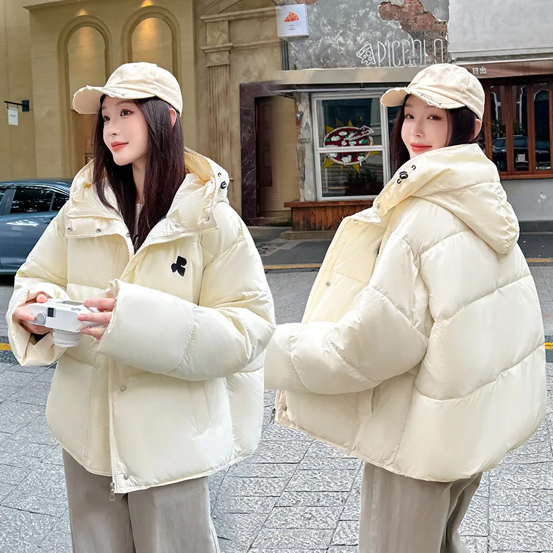 Parkas à capuche pour femmes, manteaux chauds et épais, poches amples, vestes avec bouton de fermeture éclair, manteau court, Streetwear pour dames, automne hiver 2025