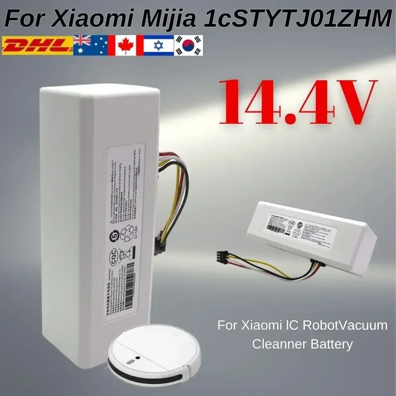 Replacement Battery for Xiaomi Mijia Mi 1C 12800 Robot P1904-4S1P-MM MAh, Used for Vacuum Cleaners and 18650 Lithium Batteries