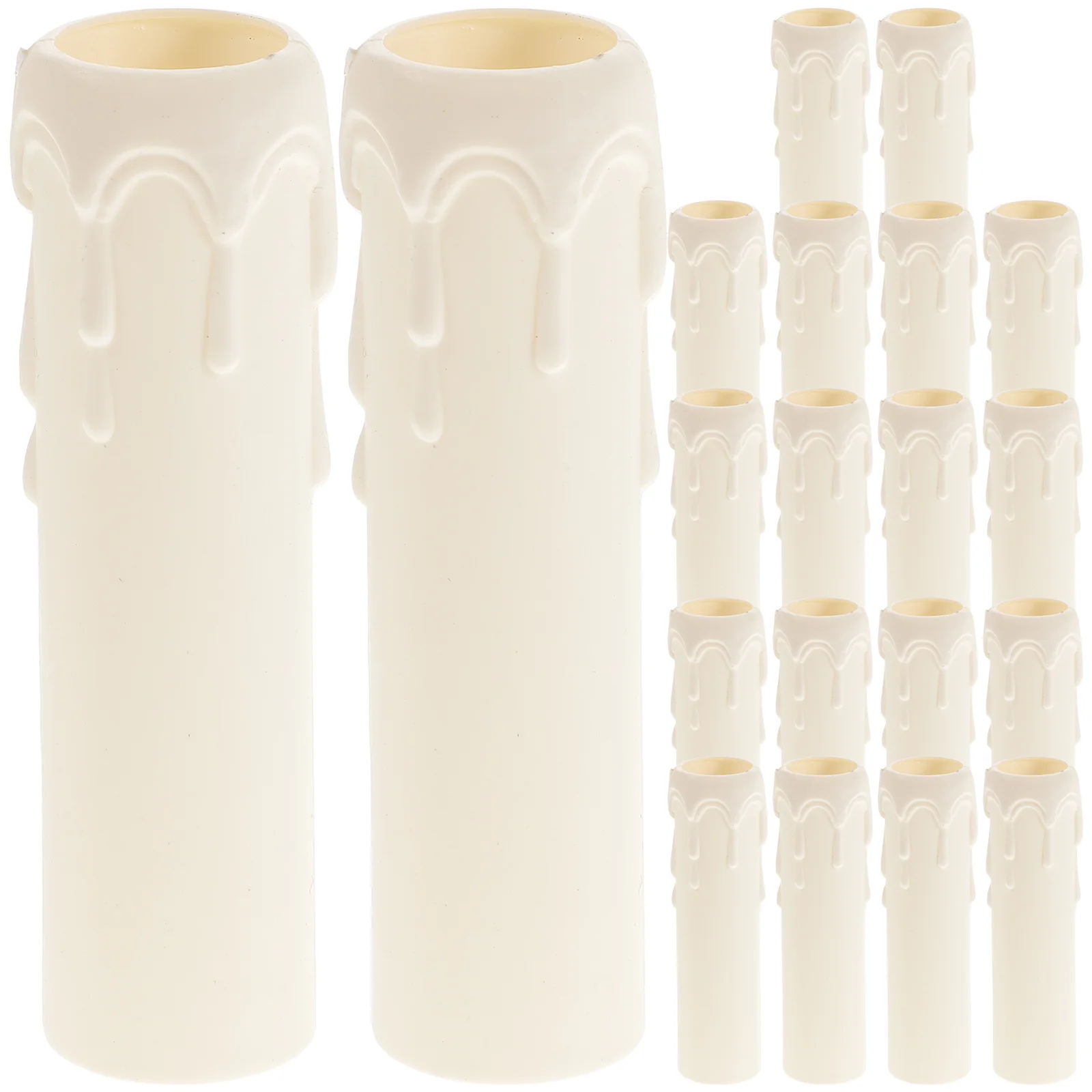 

20 Pcs Tears Sleeves Chandelier Socket Tubes Lightweight Ceiling Plastic Useful Holders Black Candles