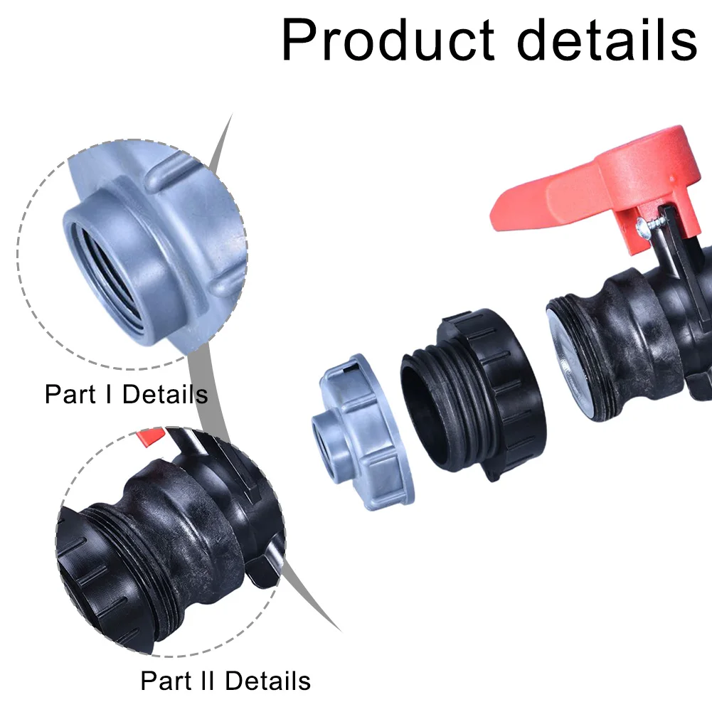 Garden Use Tank Equipment IBC Tank Adapter Garden Tank Adapter Exquisite Workmanship External Threaded Fit Plastic Material