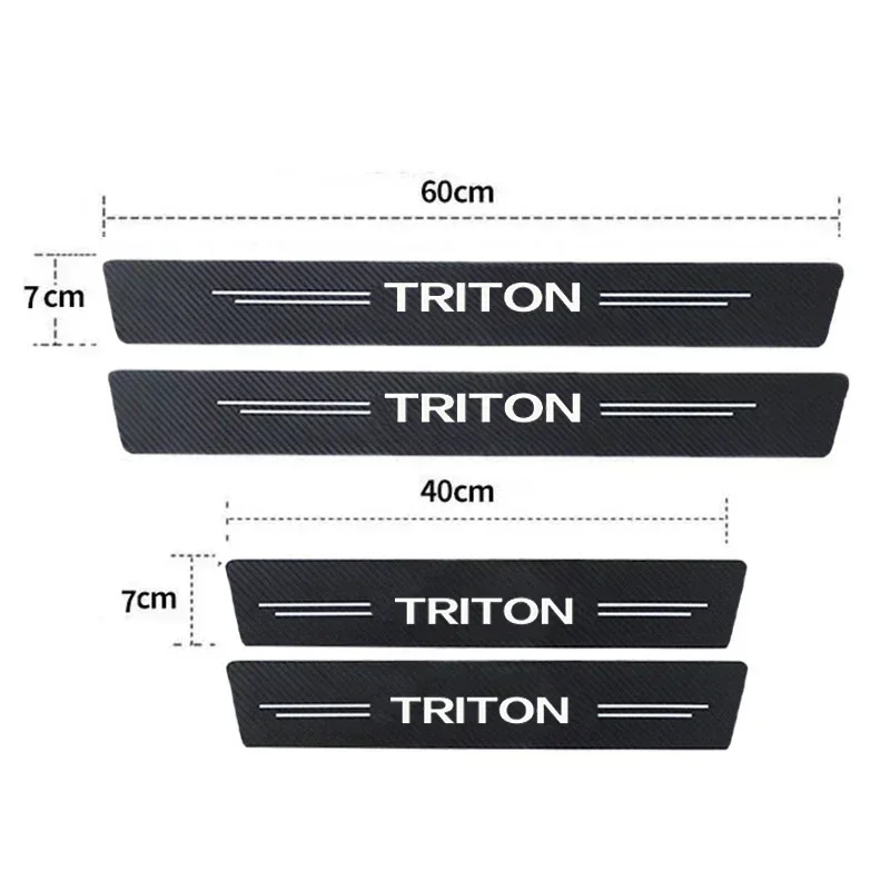 Car Door Threshold Stickers For Hyundai TRITON Anti Scratch Protective Film Rear Trunk Decals Bumper Guard Pedal Decoration