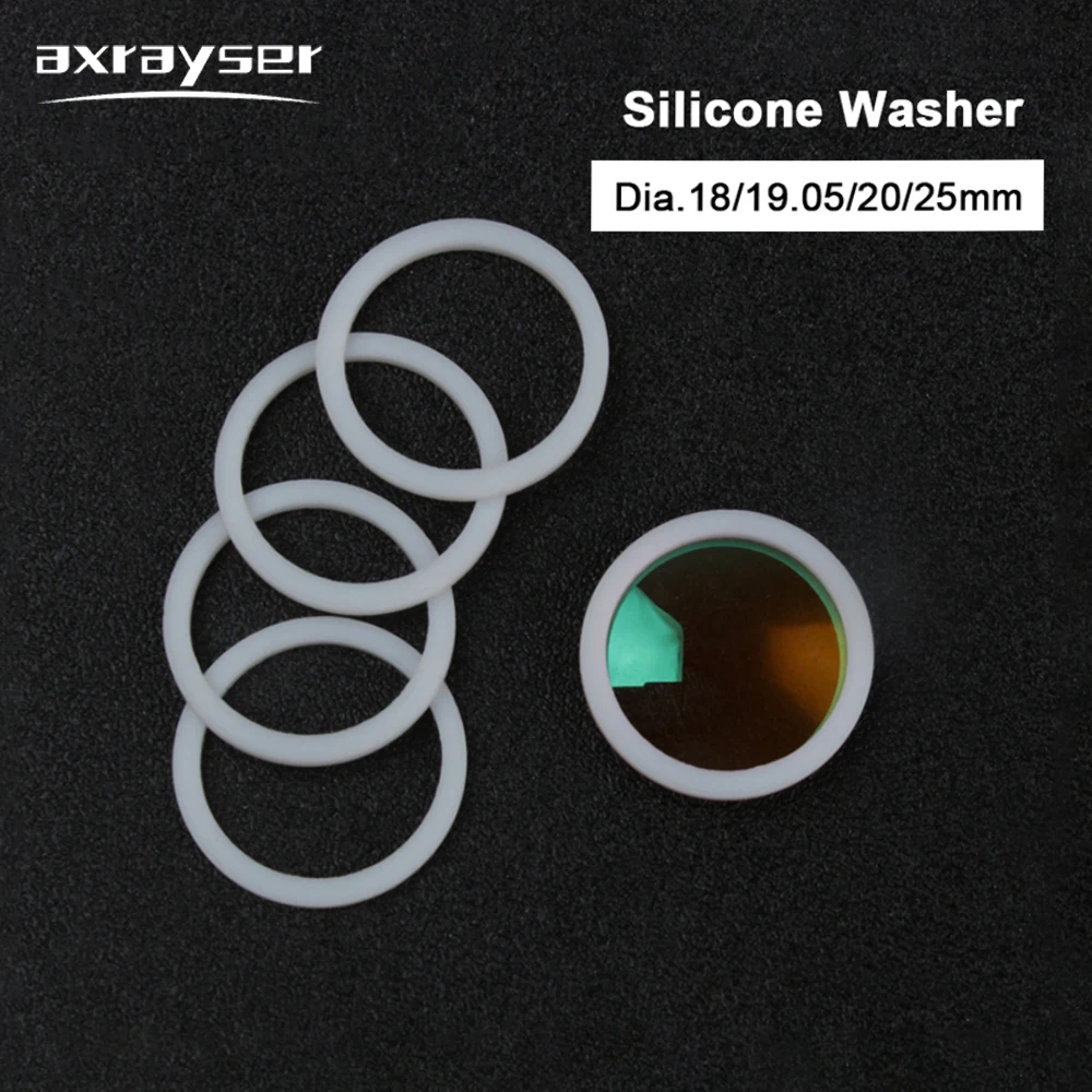 5pcs CO2 Silicone Gaskets Laser Focus Lens Silicone Washer 18 19.05 20 25mm for CO2 Laser Focusing Lens