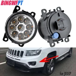 2PCS LED Fog Lamp For Jeep Compass 2011 2012 2013 2014 2015 2016 2017 Fog Lights Fog Light Halogen Headlight Headlights Foglamps