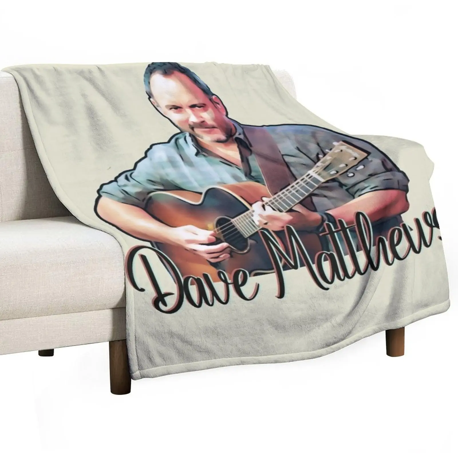Dave Matthews With Guitar (Cartoon) Throw Blanket sofa bed Designers Cute Plaid Single Soft Plaid Decorative Throw Blankets