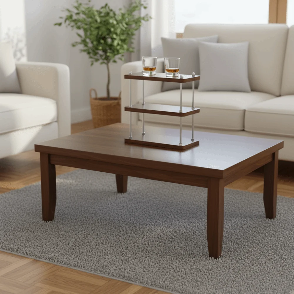 

Sturdy Vintage Wooden Storage Rack 3-Tier Thickened Cup Storage Rack Minimalist Convenient Desktop Storage Rack Bedroom Decor