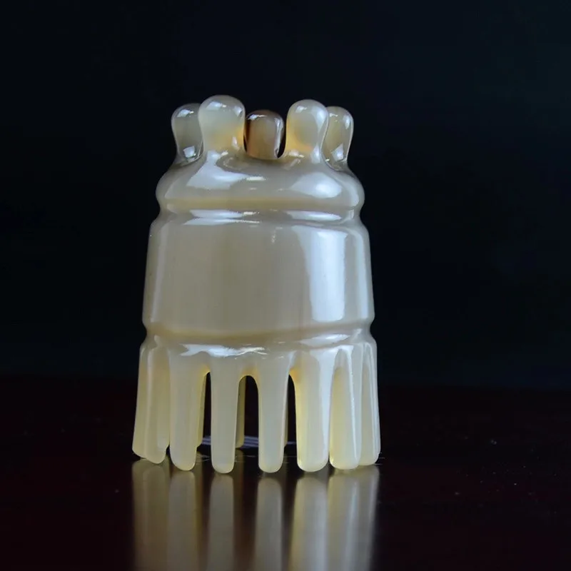 

Natural Yak Horn Hair Comb Head Scalp Scraping Meridian Massage Anti-Static for Neck Head Body Relax