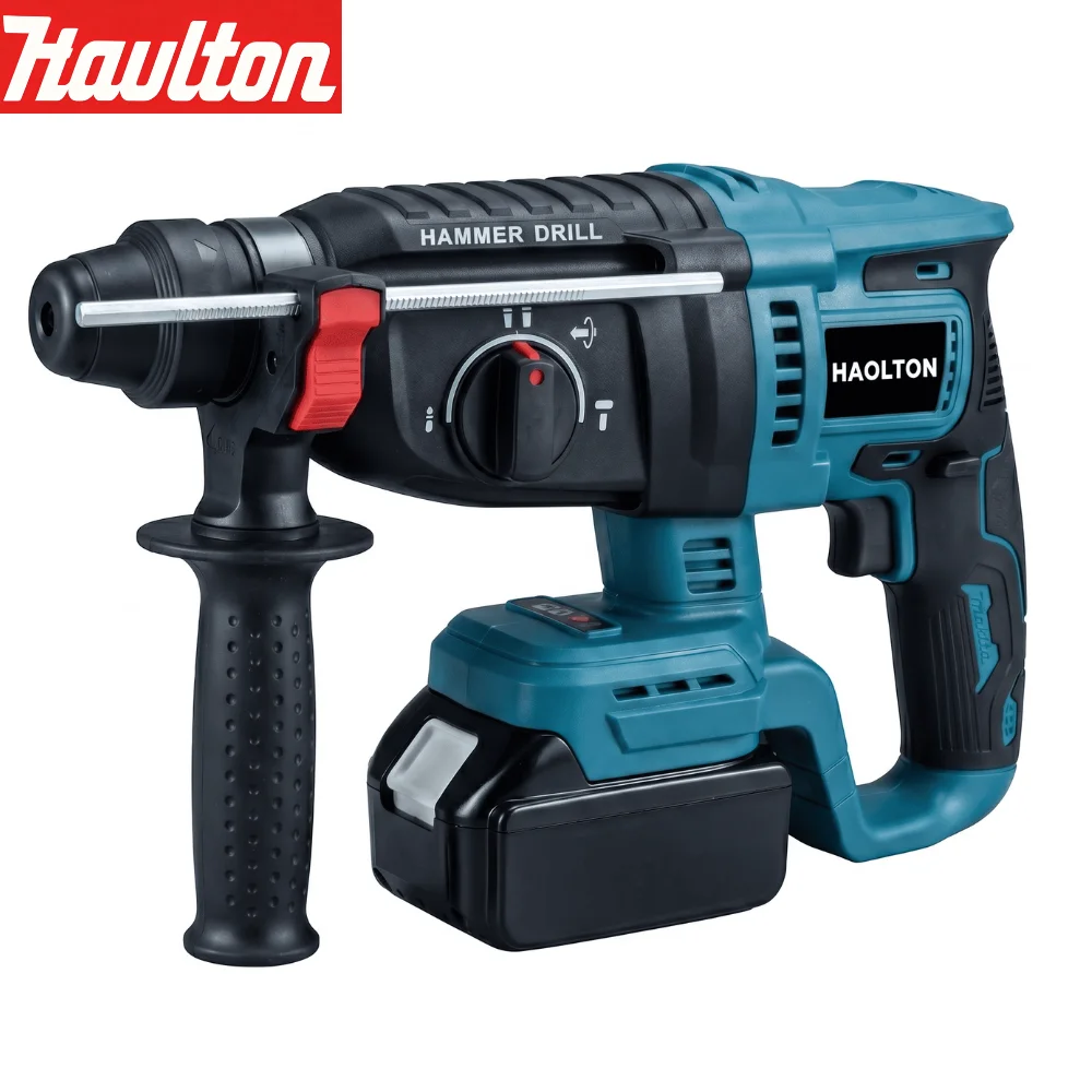 Makita 18V HAOLTON Rotary Hammer 26mm Brushless Cordless, 4-Mode with Chisel Function, Electric Heavy Duty Tool
