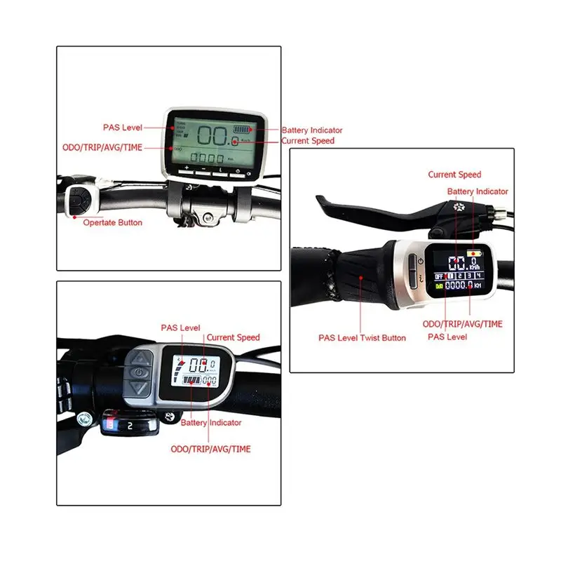 (AIMA) Ebike Dsiplay VLCD6 6Pin LCD Display for TONGSHENG TSDZ2 Electric Bicycle Central Mid Motor